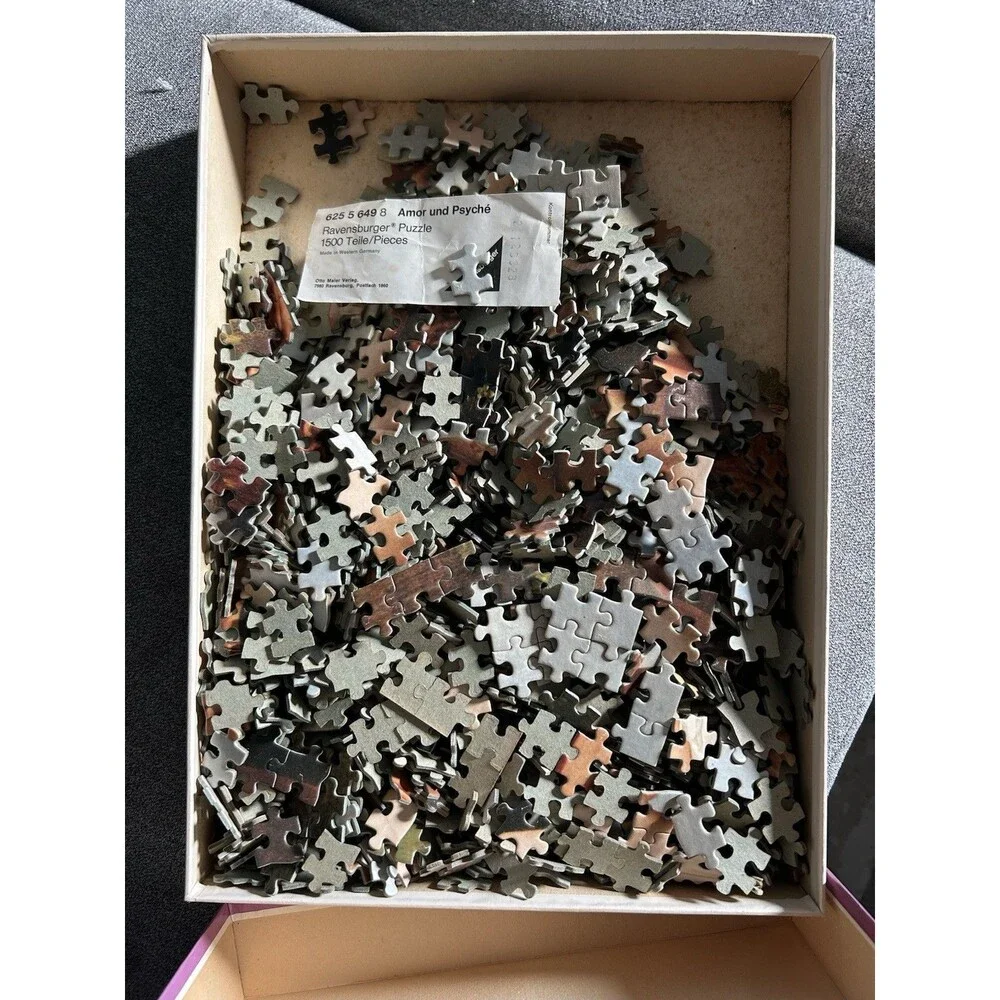 Vintage Ravensburger 1500 Puzzle Cupid and Psyche Francois Gerard Art Complete